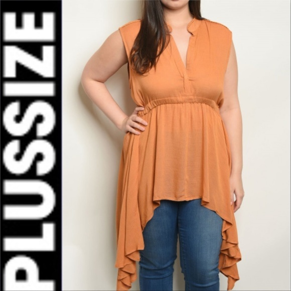 MODA ME COUTURE Tops - TOP PLUS SIZE TUNIC TOP